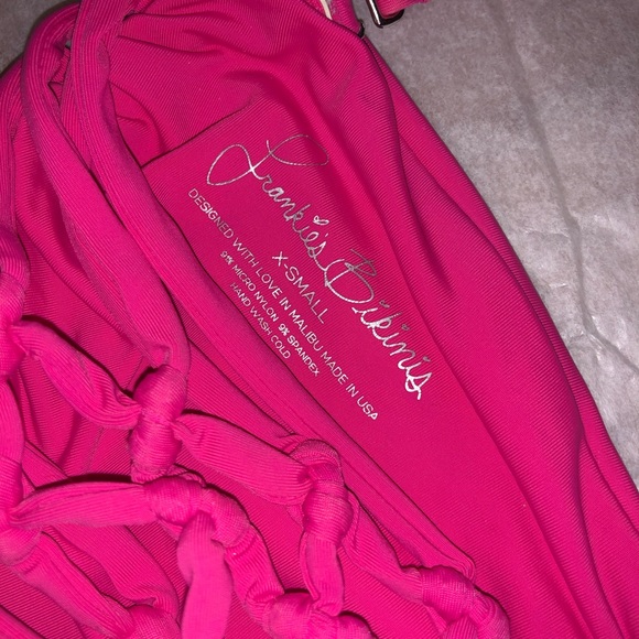 Frankie’s Bikini / Pink Bandeau Bathing Suit Top - Picture 3 of 3